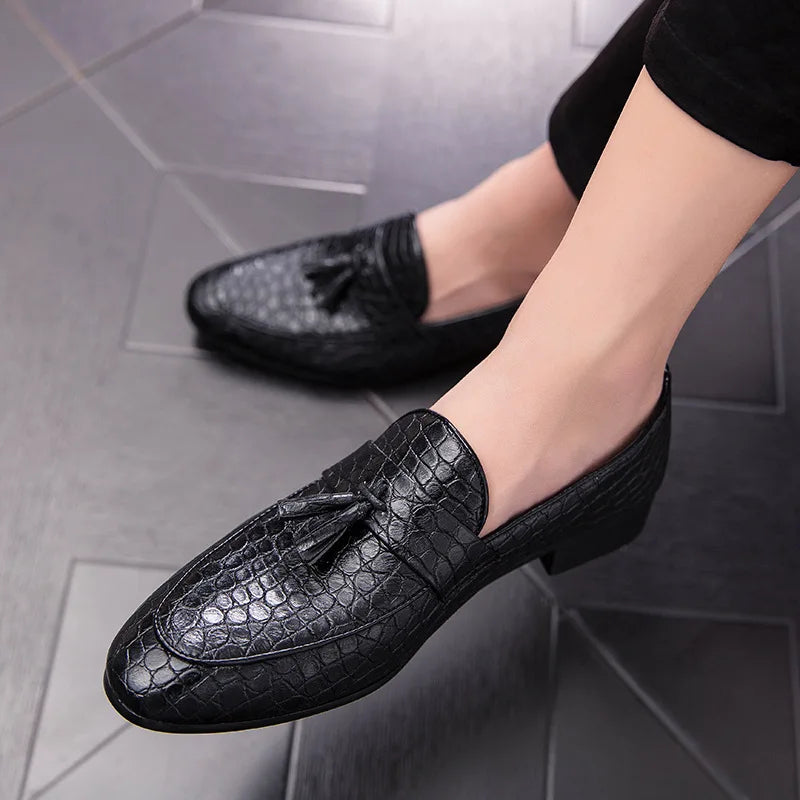 Elégantes chaussures Oxford d’affaires à pompon