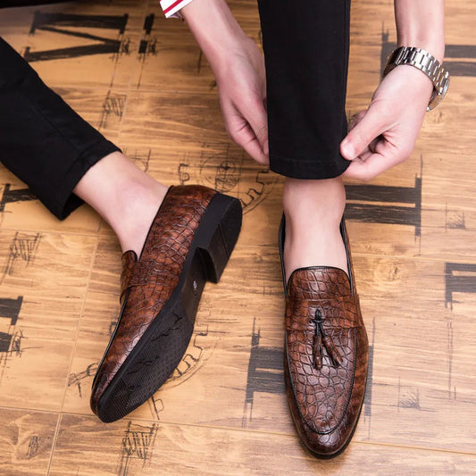 Elégantes chaussures Oxford d’affaires à pompon