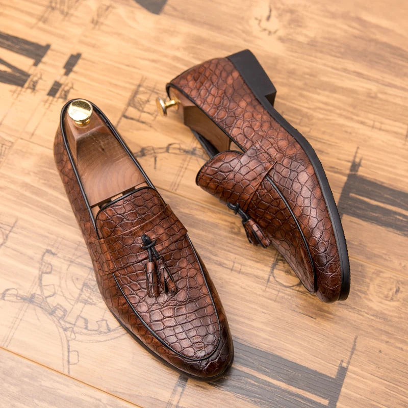 Elégantes chaussures Oxford d’affaires à pompon